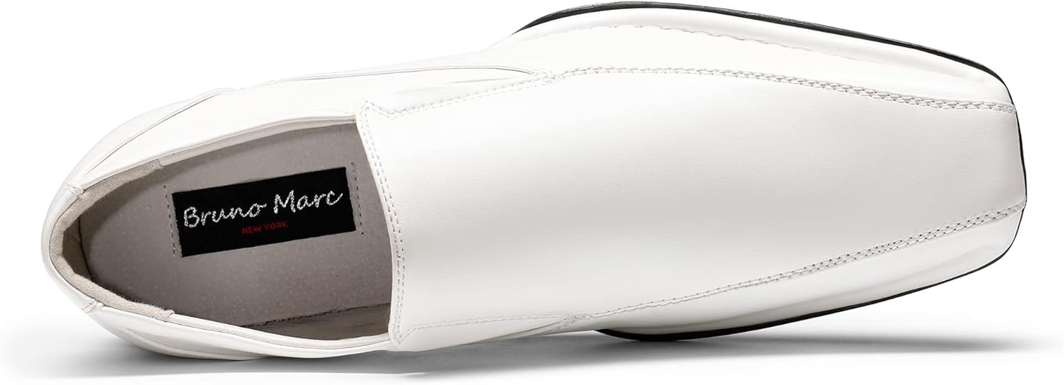 image:imageBruno Marc Mens Classic SquareToe Slipon LoafersWhite