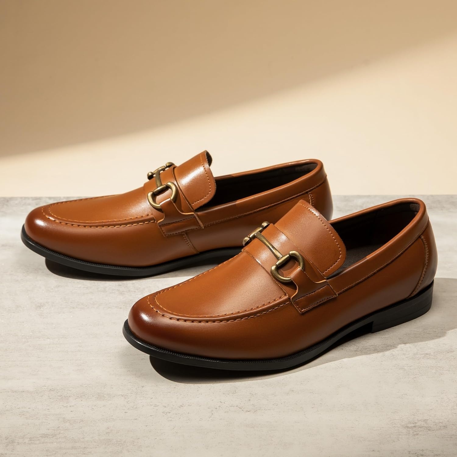 image:imageBruno Marc Mens Dress Loafers Slipon Formal ShoesBrown