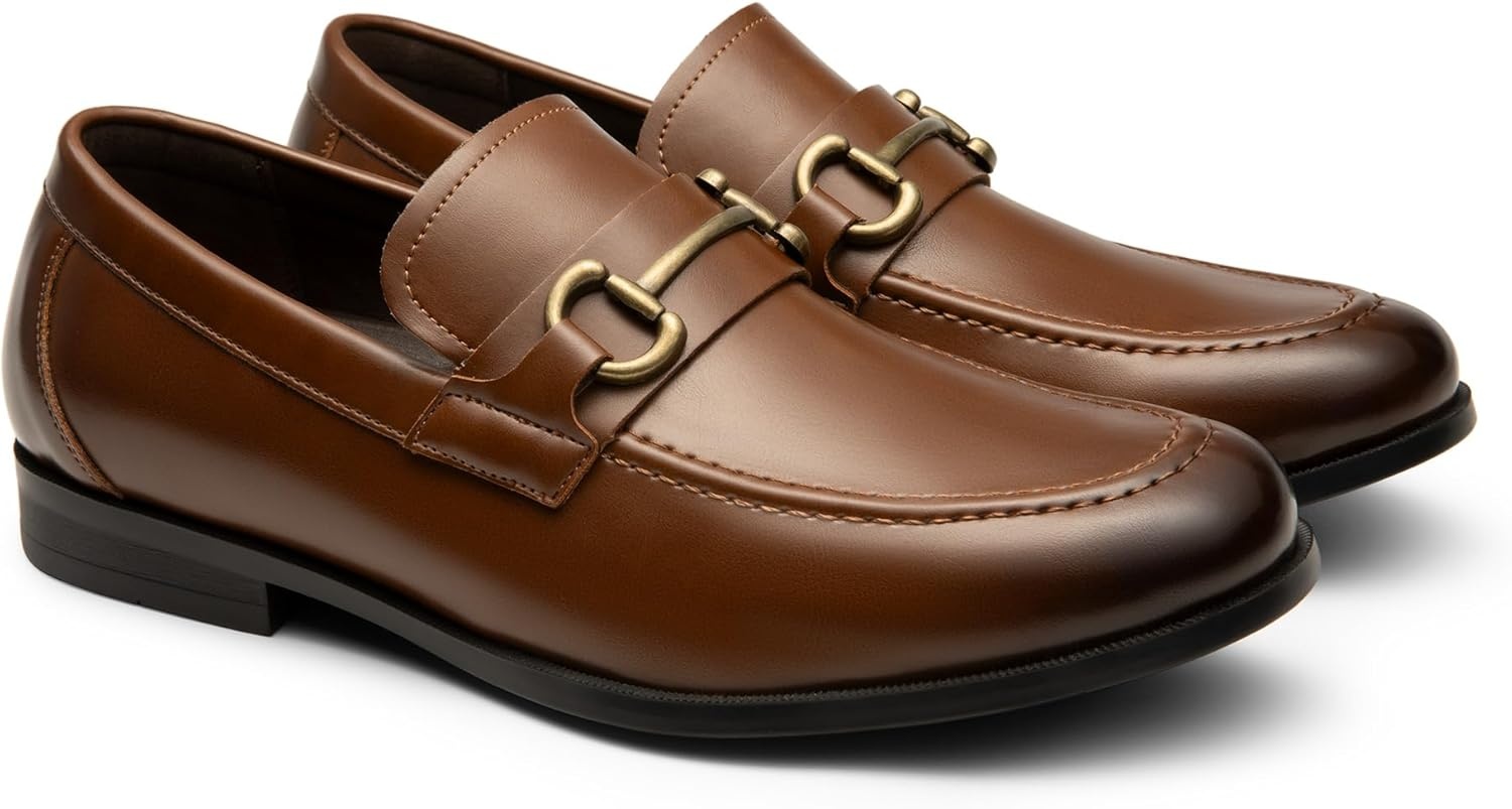 image:imageBruno Marc Mens Dress Loafers Slipon Formal ShoesDark Brown