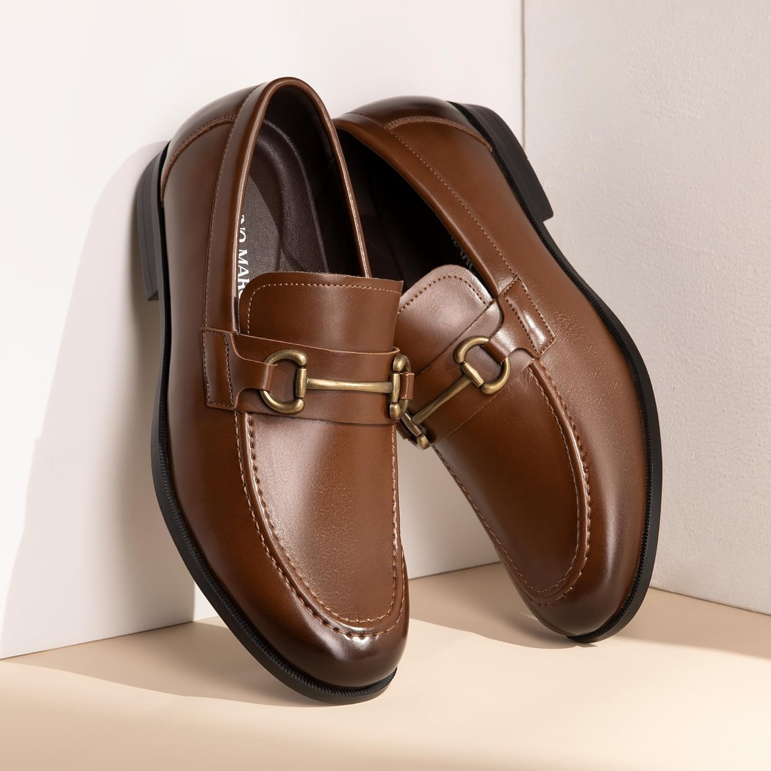 image:imageBruno Marc Mens Dress Loafers Slipon Formal ShoesDark Brown