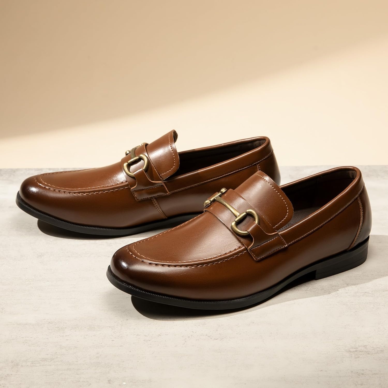image:imageBruno Marc Mens Dress Loafers Slipon Formal ShoesDark Brown