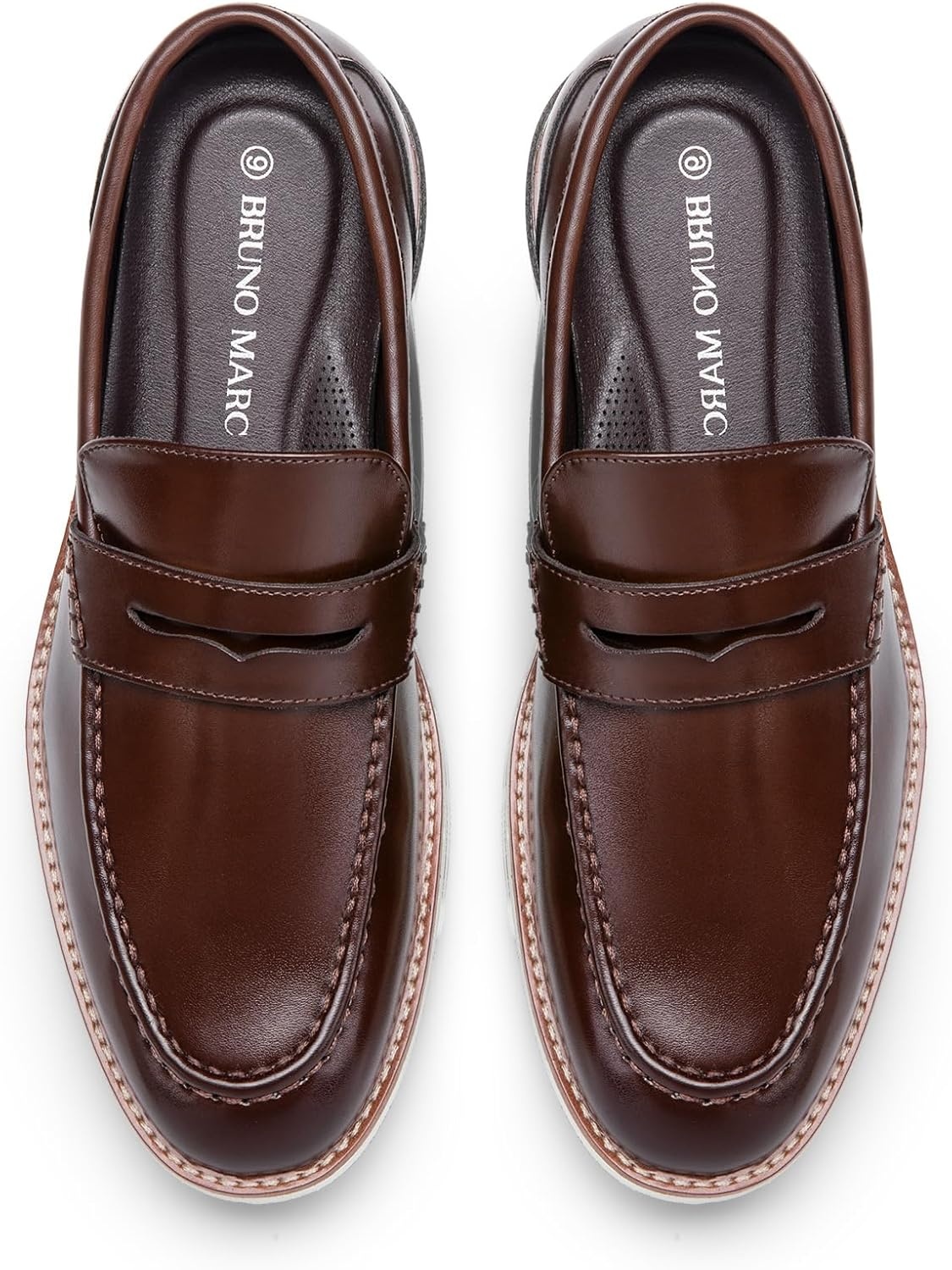 image:imageBruno Marc Mens Dress Penny Loafer Slipon ShoesDark Brown