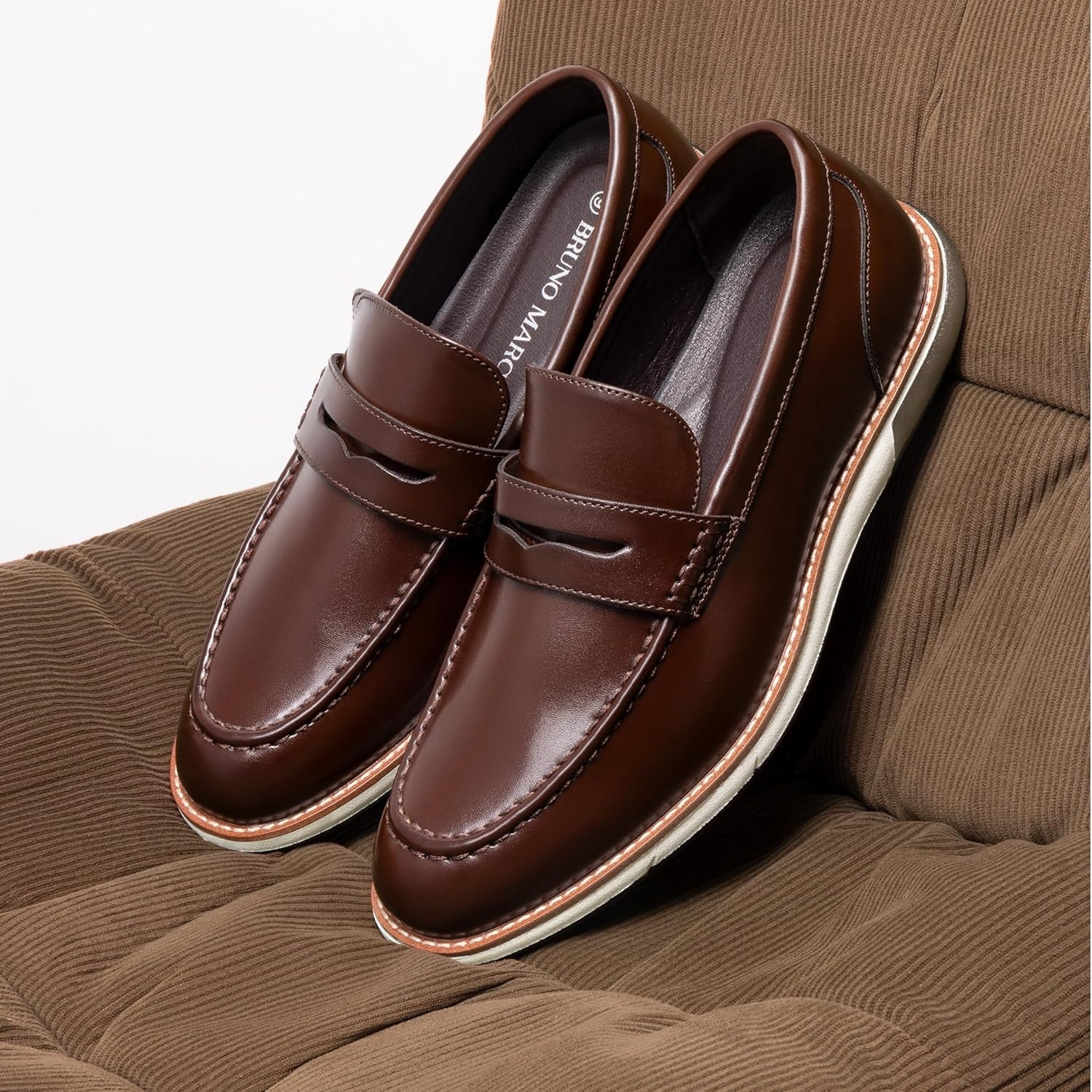 image:imageBruno Marc Mens Dress Penny Loafer Slipon ShoesDark Brown