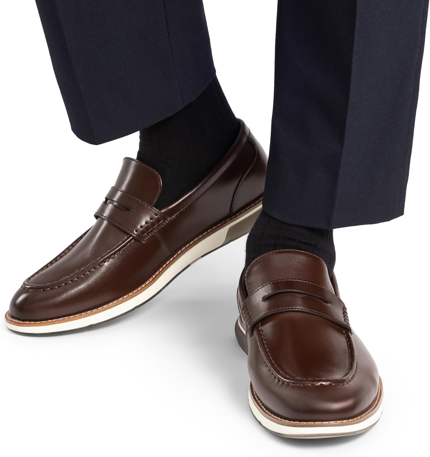 image:imageBruno Marc Mens Dress Penny Loafer Slipon ShoesDark Brown