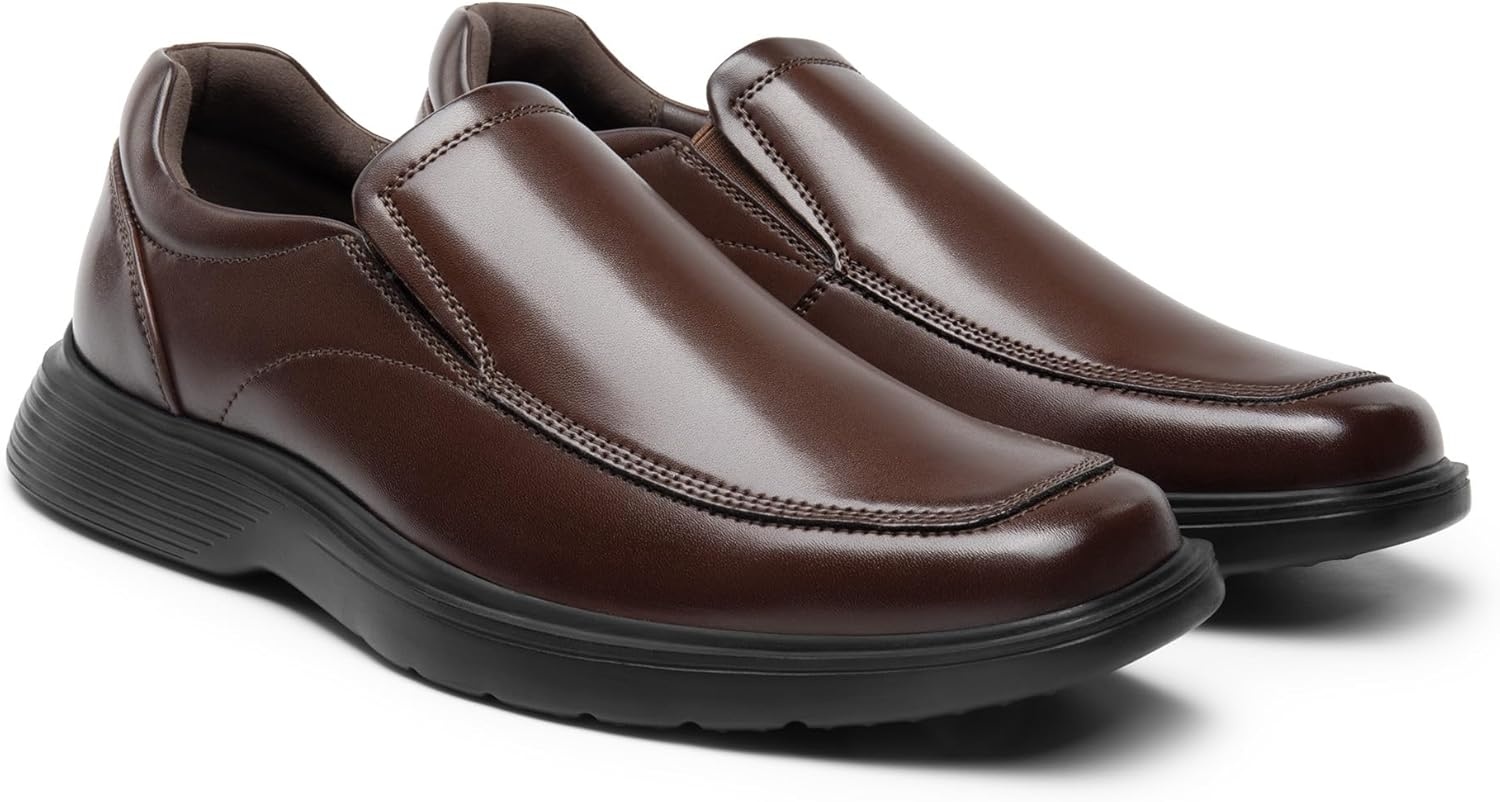 image:imageBruno Marc Mens Dress Shoes Slip On Comfortable Loafers Business Casual ShoesDark Brown