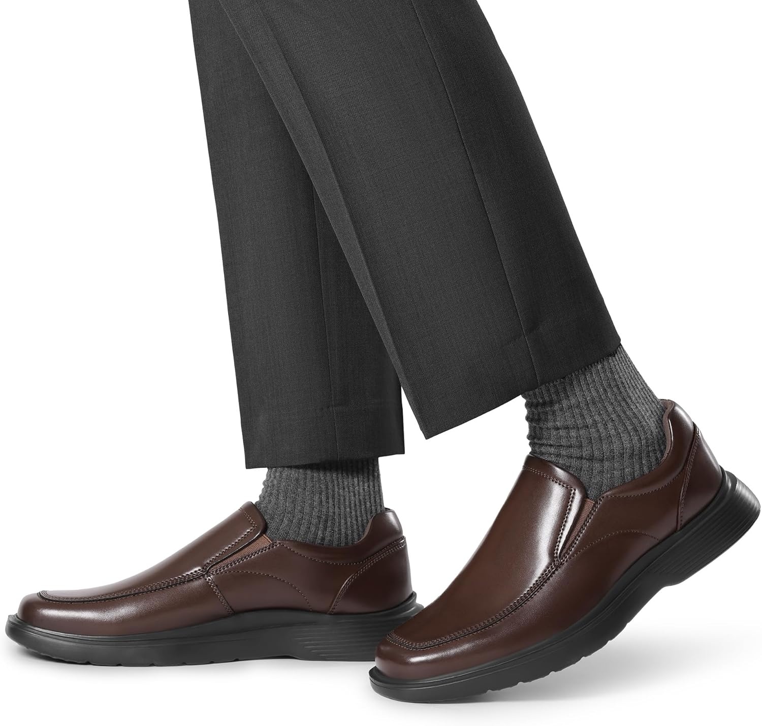 image:imageBruno Marc Mens Dress Shoes Slip On Comfortable Loafers Business Casual ShoesDark Brown