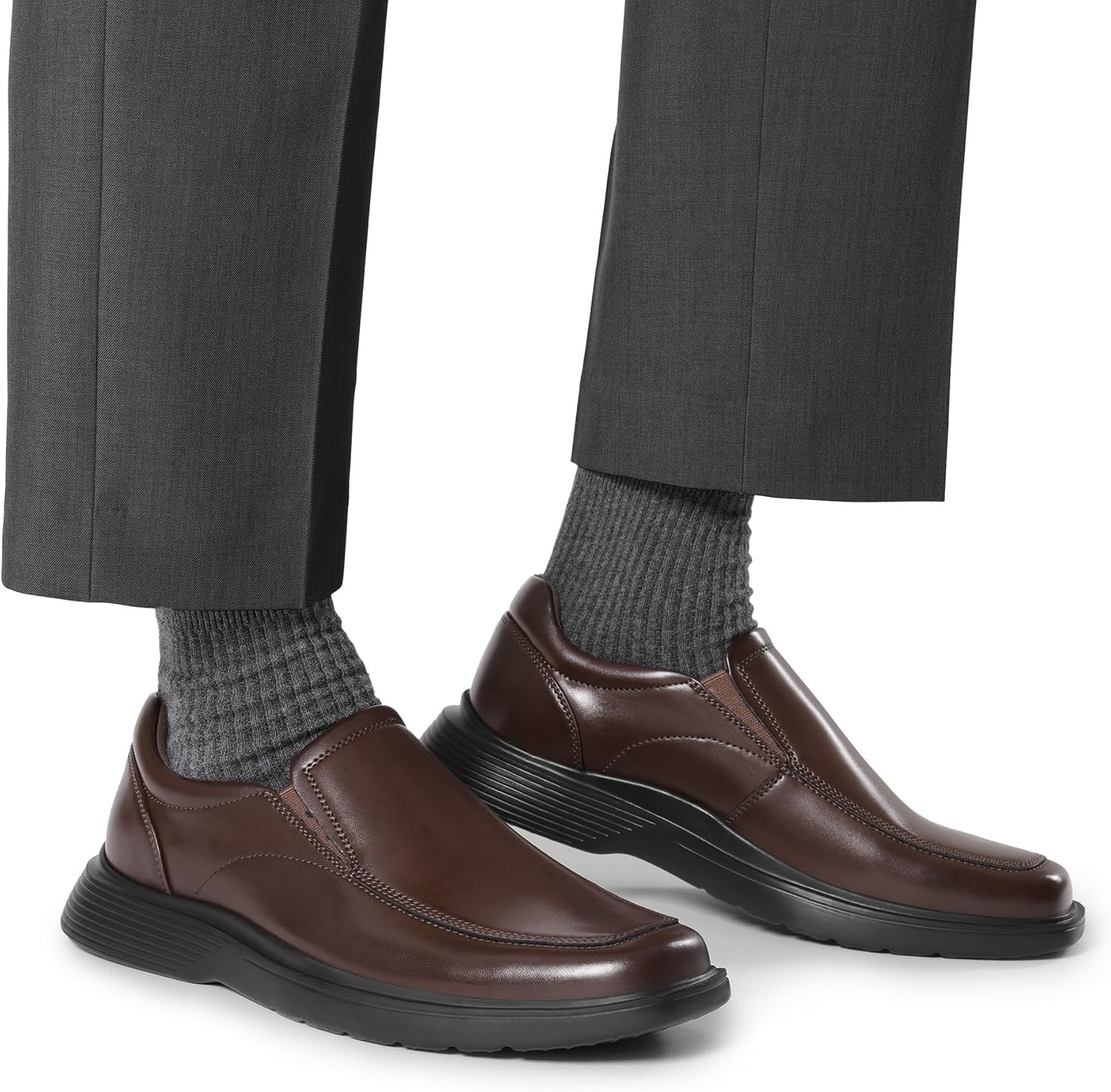 image:imageBruno Marc Mens Dress Shoes Slip On Comfortable Loafers Business Casual ShoesDark Brown