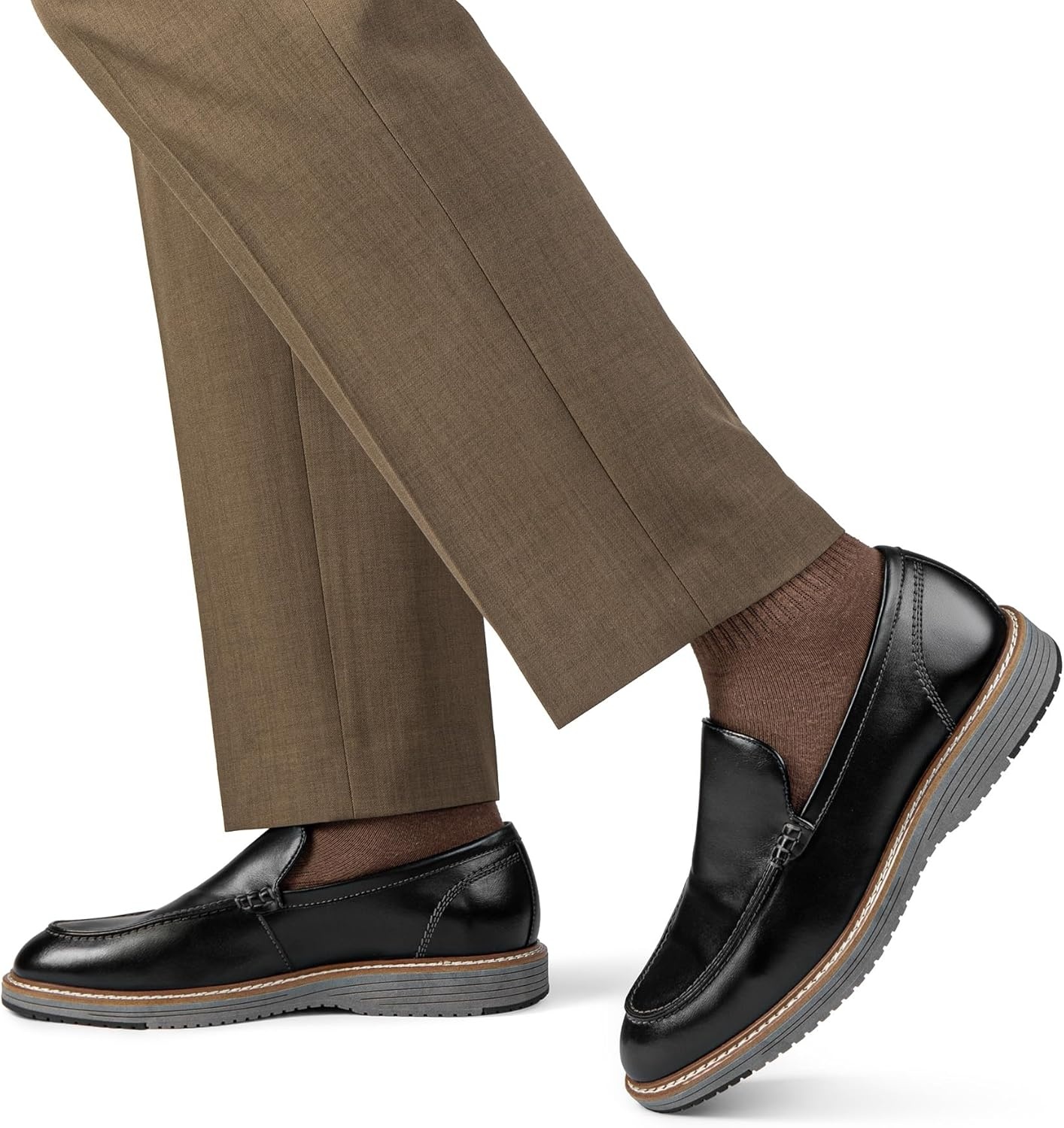 image:imageBruno Marc Mens Dress Slipon Classic Loafers Formal ShoesBlackGrey