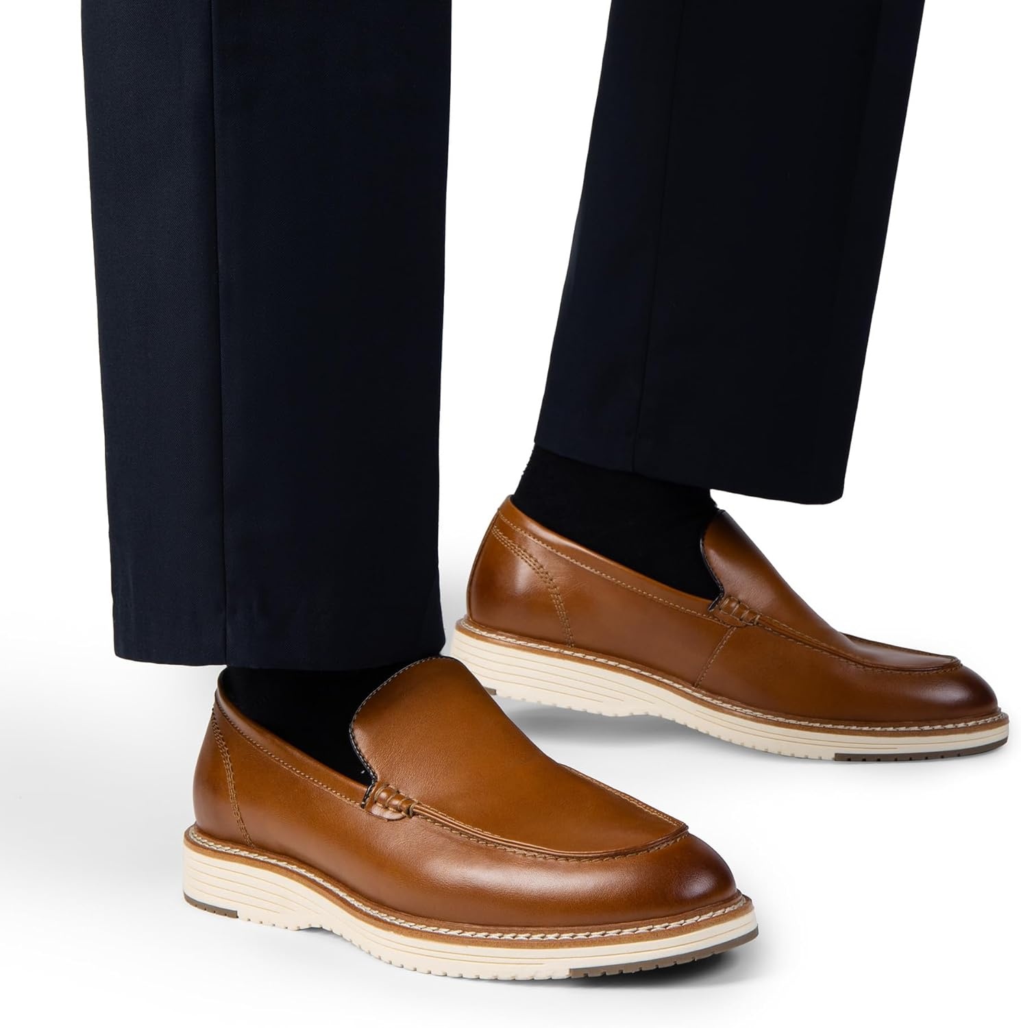 image:imageBruno Marc Mens Dress Slipon Classic Loafers Formal ShoesBrown
