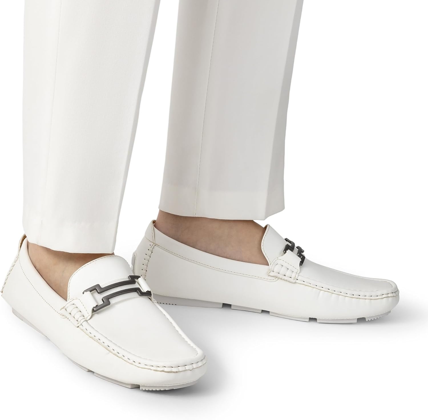 image:imageBruno Marc Mens Driving Penny Loafers Casual Slipon Moccasins ShoesWhite