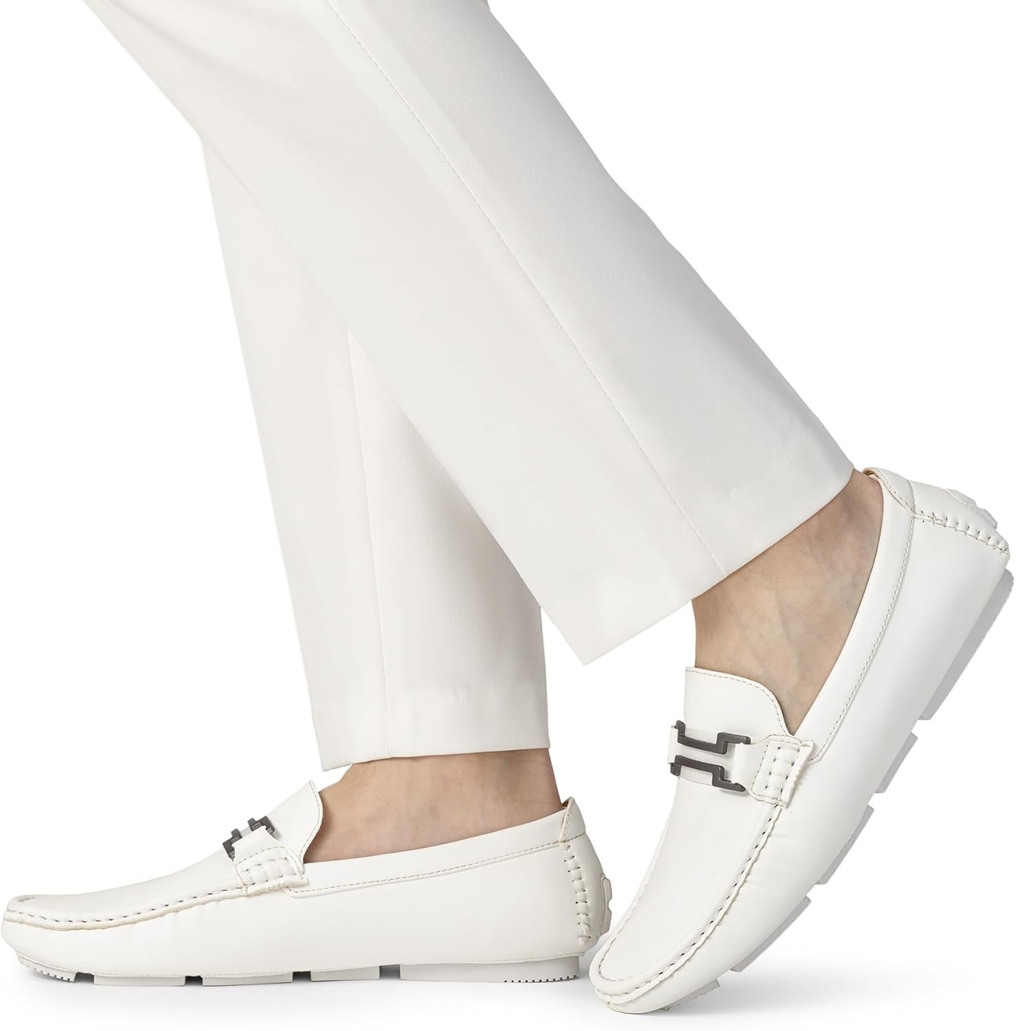 image:imageBruno Marc Mens Driving Penny Loafers Casual Slipon Moccasins ShoesWhite