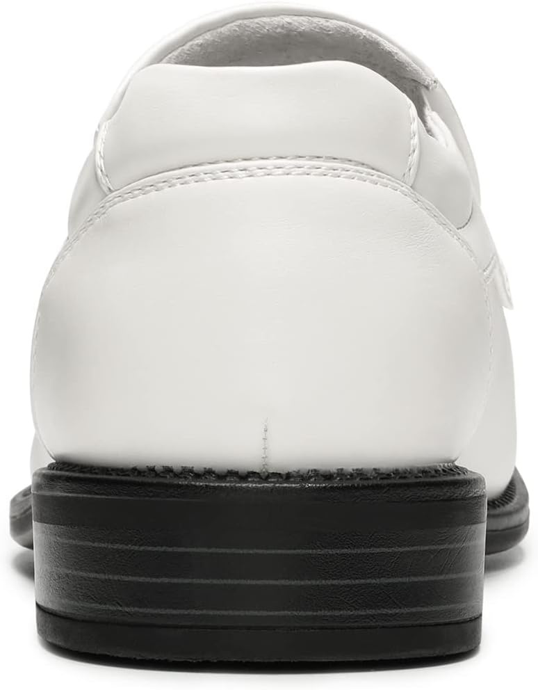 image:imageBruno Marc Mens Goldman02 Slip on Leather Lined Square Toe Dress Loafers Shoes for Casual Weekend Formal WorkWhite