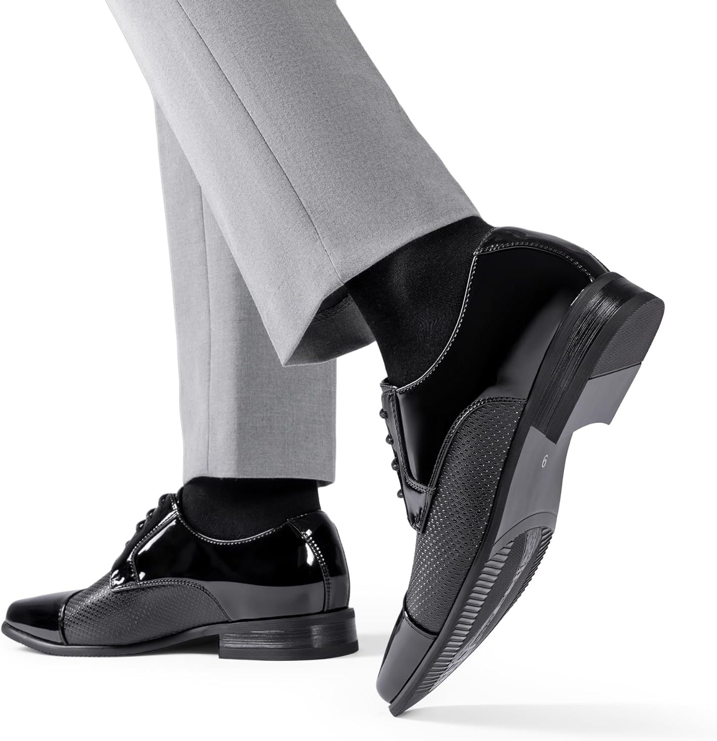 image:imageBruno Marc Mens Patent Tuxedo Dress Shoes Classic Laceup Formal OxfordsBlackpat