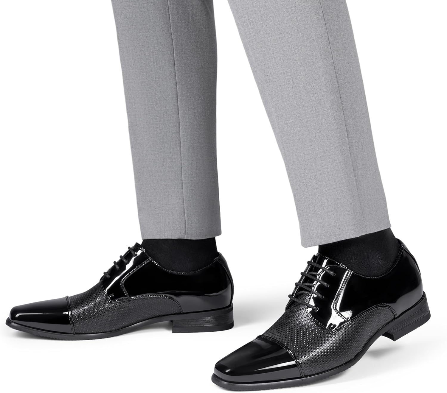 image:imageBruno Marc Mens Patent Tuxedo Dress Shoes Classic Laceup Formal OxfordsBlackpat