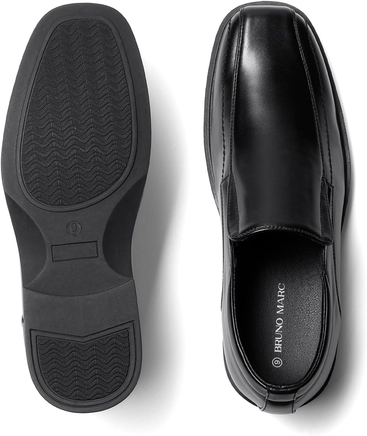 image:imageBruno Marc Mens Square Toe Dress Loafers Formal Shoes5black