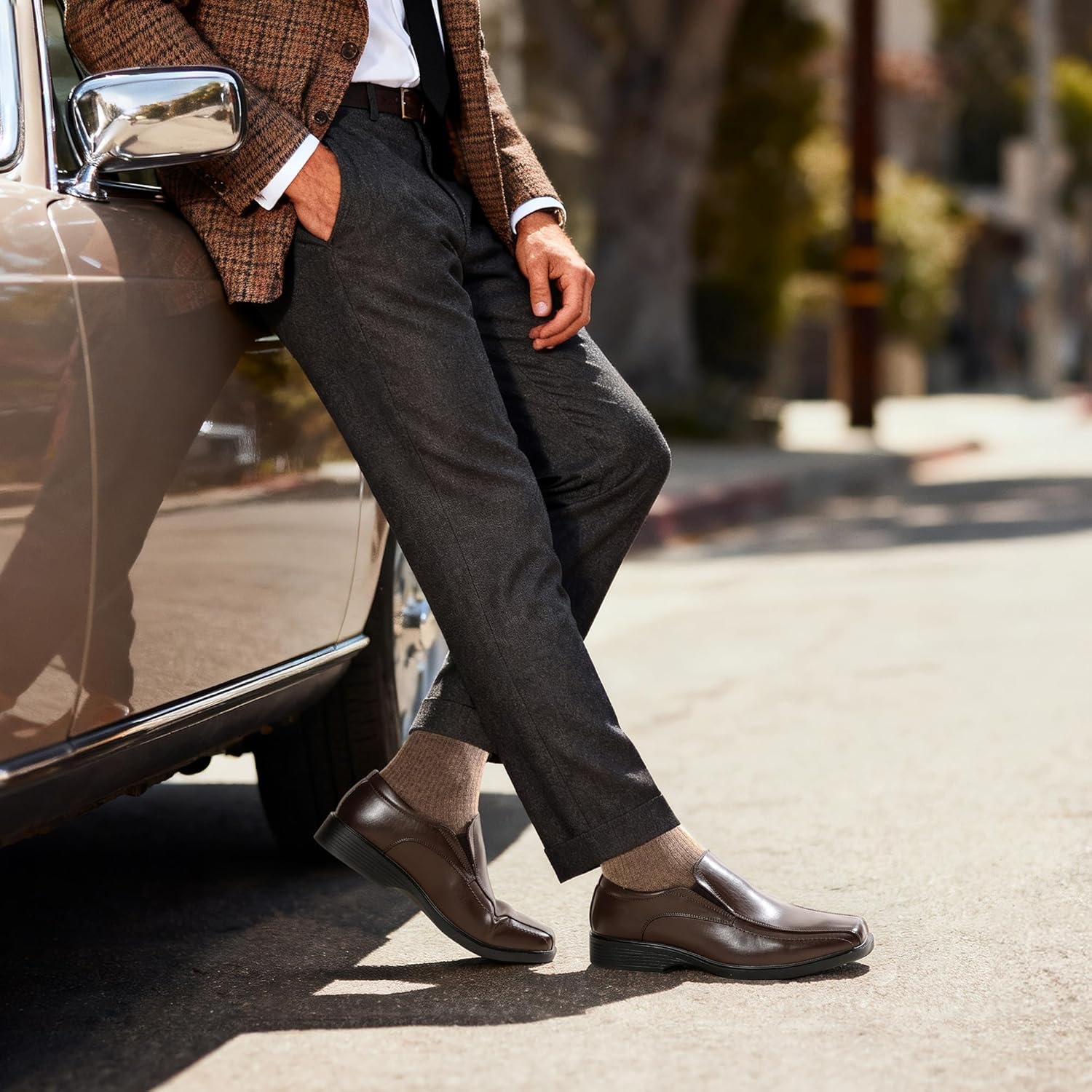 image:imageBruno Marc Mens Square Toe Dress Loafers Formal Shoes5dark Brown