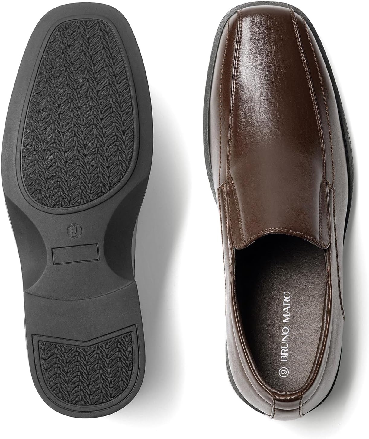 image:imageBruno Marc Mens Square Toe Dress Loafers Formal Shoes5dark Brown