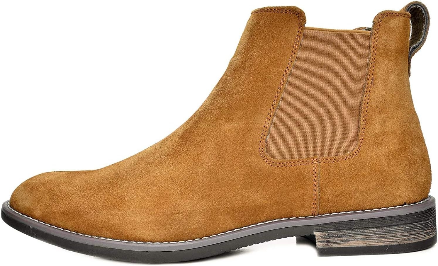 image:imageBruno Marc Mens Suede Leather Chelsea Ankle BootsCamel