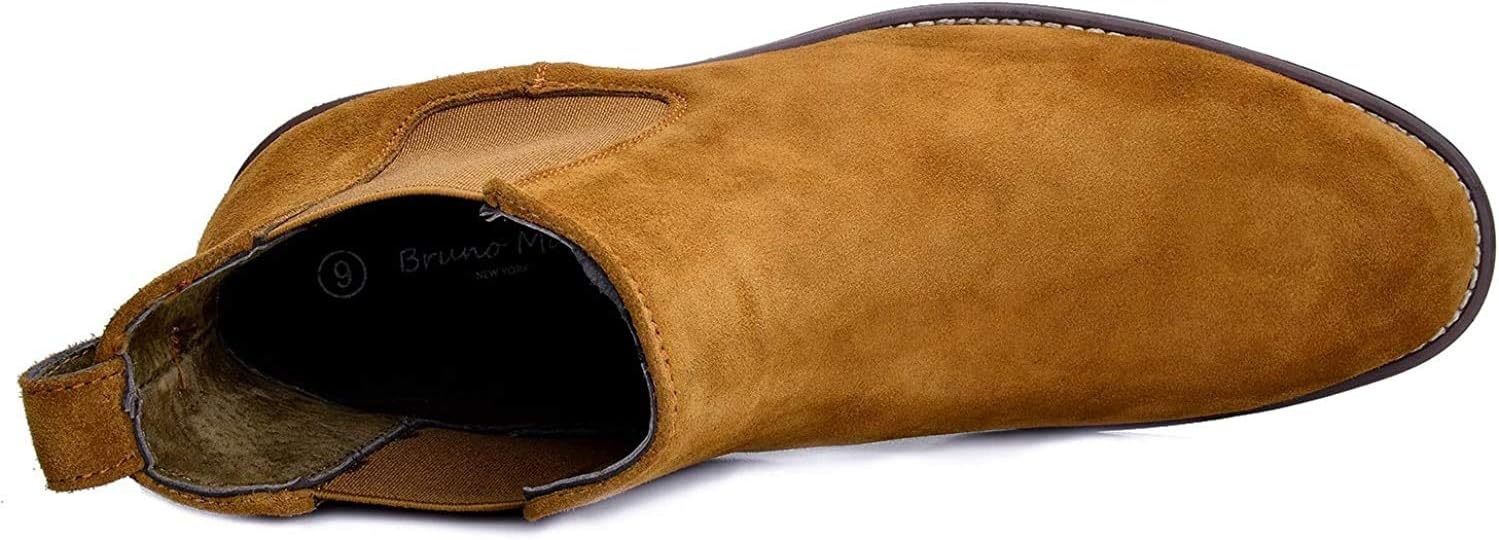 image:imageBruno Marc Mens Suede Leather Chelsea Ankle BootsCamel