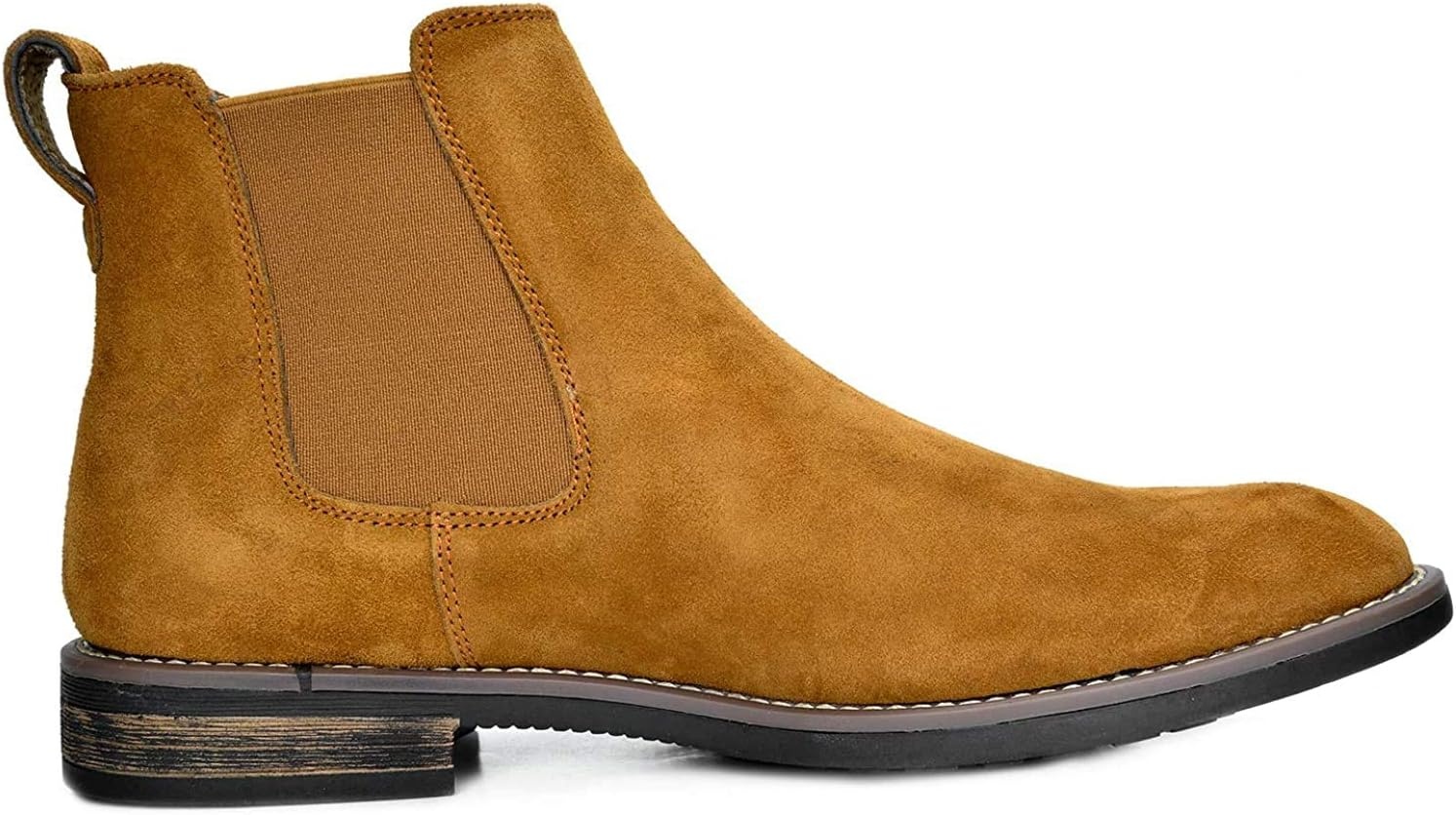 image:imageBruno Marc Mens Suede Leather Chelsea Ankle BootsCamel