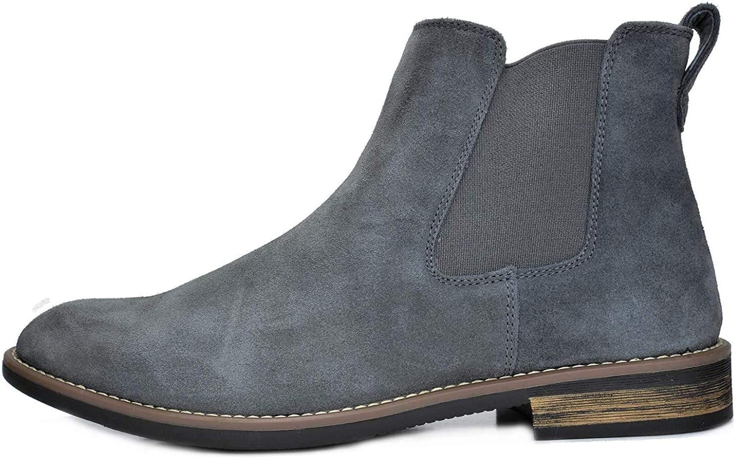image:imageBruno Marc Mens Suede Leather Chelsea Ankle BootsGrey