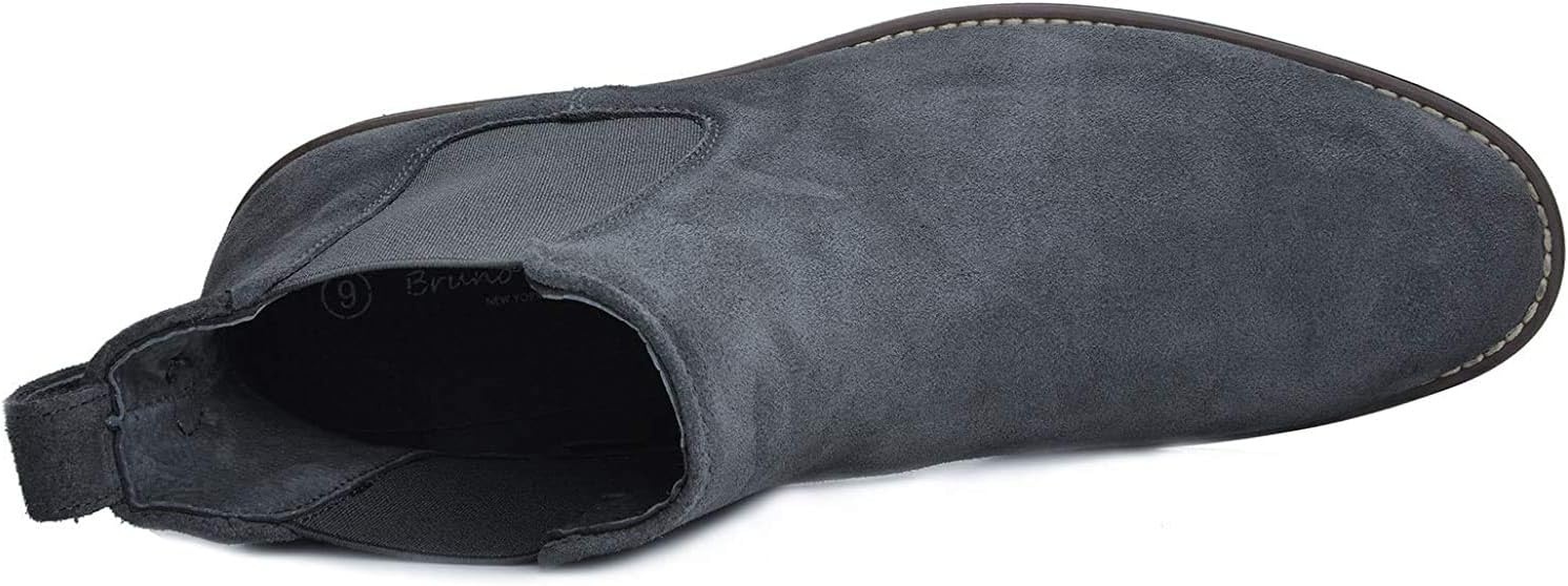 image:imageBruno Marc Mens Suede Leather Chelsea Ankle BootsGrey