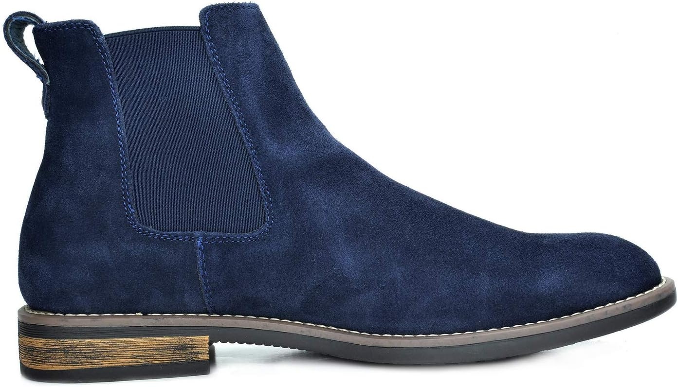 image:imageBruno Marc Mens Suede Leather Chelsea Ankle BootsNavy