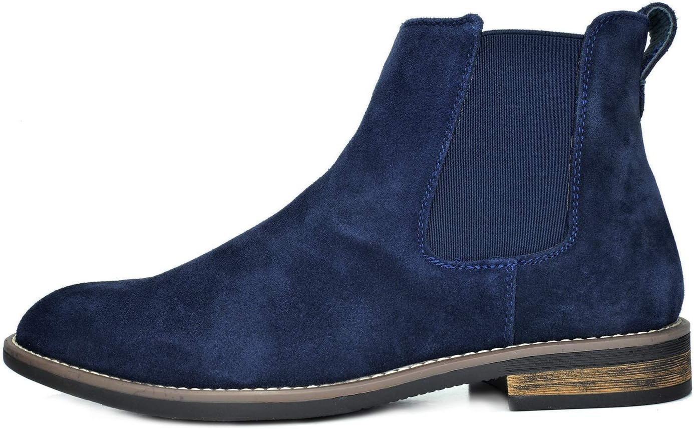 image:imageBruno Marc Mens Suede Leather Chelsea Ankle BootsNavy