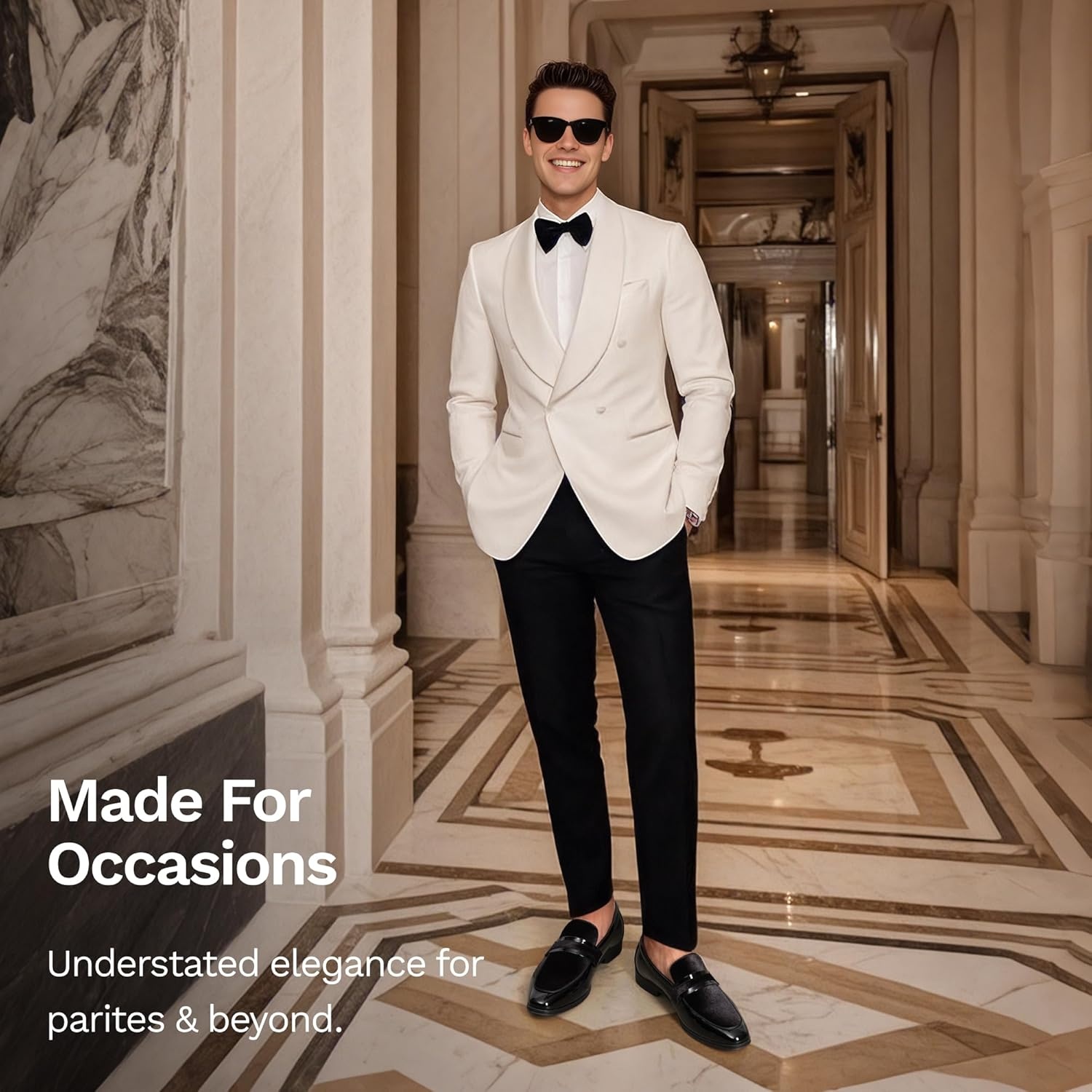 image:imageBruno Marc Mens Tuxedo Patent Loafers Classic Velvet Slipon Dress ShoesBlack