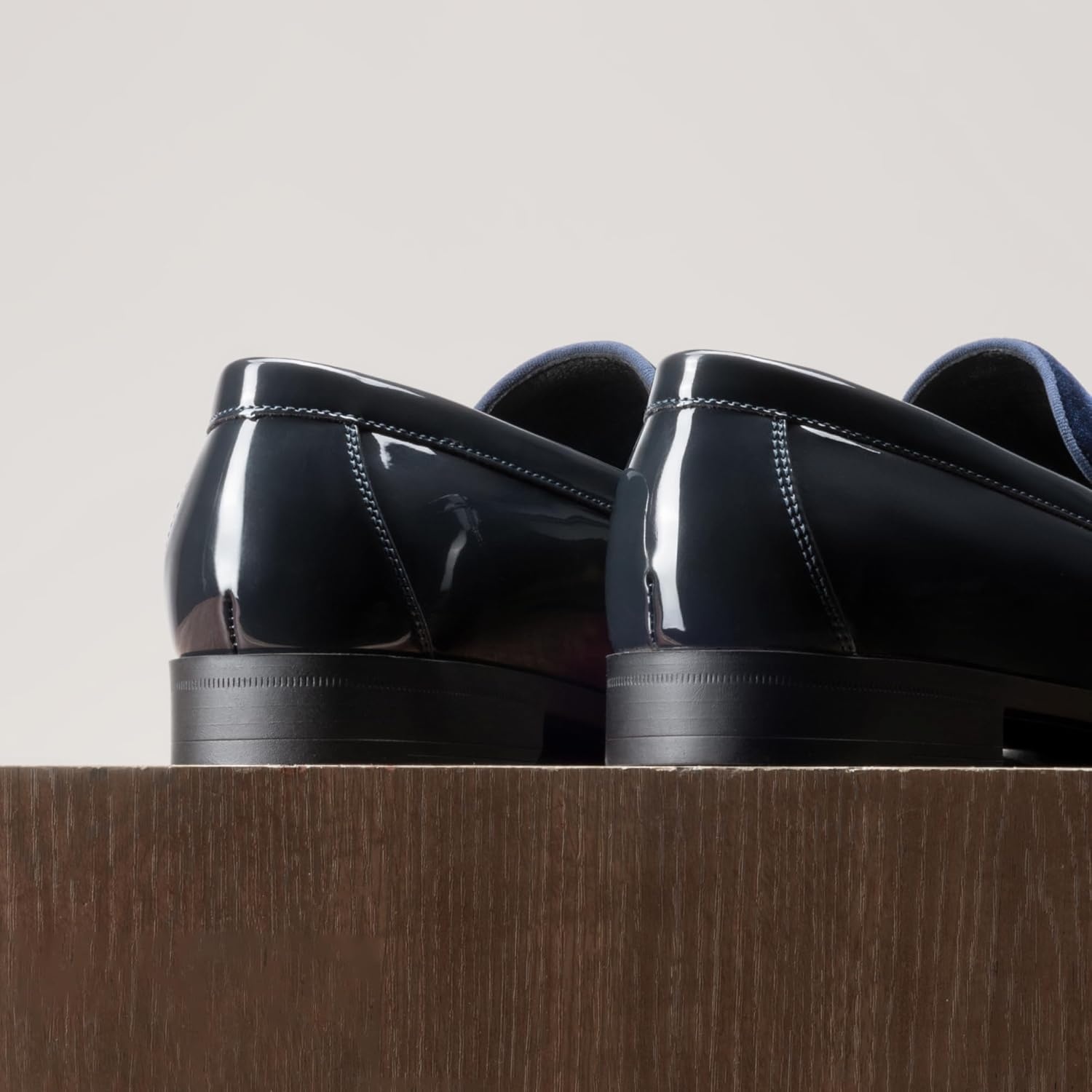 image:imageBruno Marc Mens Tuxedo Patent Loafers Classic Velvet Slipon Dress ShoesBlue