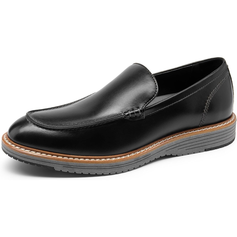 image:imageBruno Marc Mens Dress Slipon Classic Loafers Formal ShoesBlackGrey