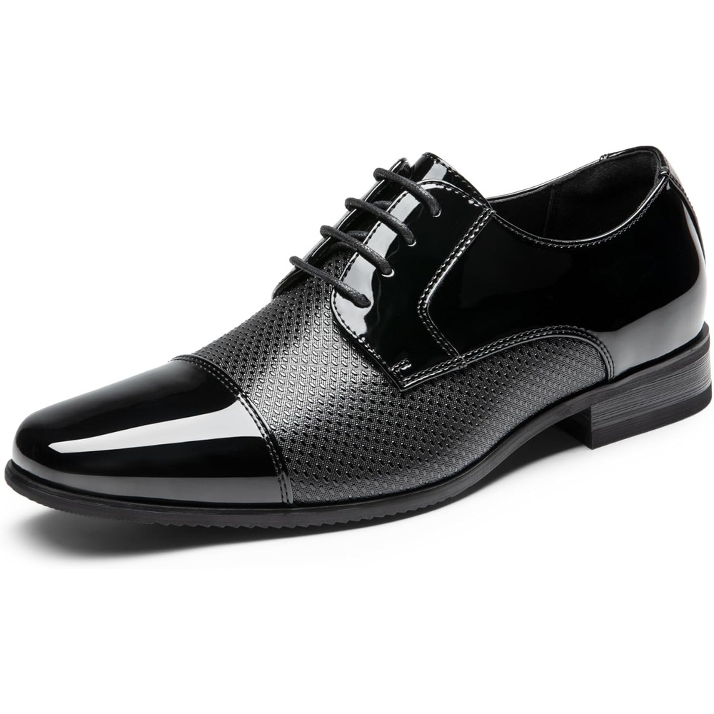 image:imageBruno Marc Mens Patent Tuxedo Dress Shoes Classic Laceup Formal OxfordsBlackpat