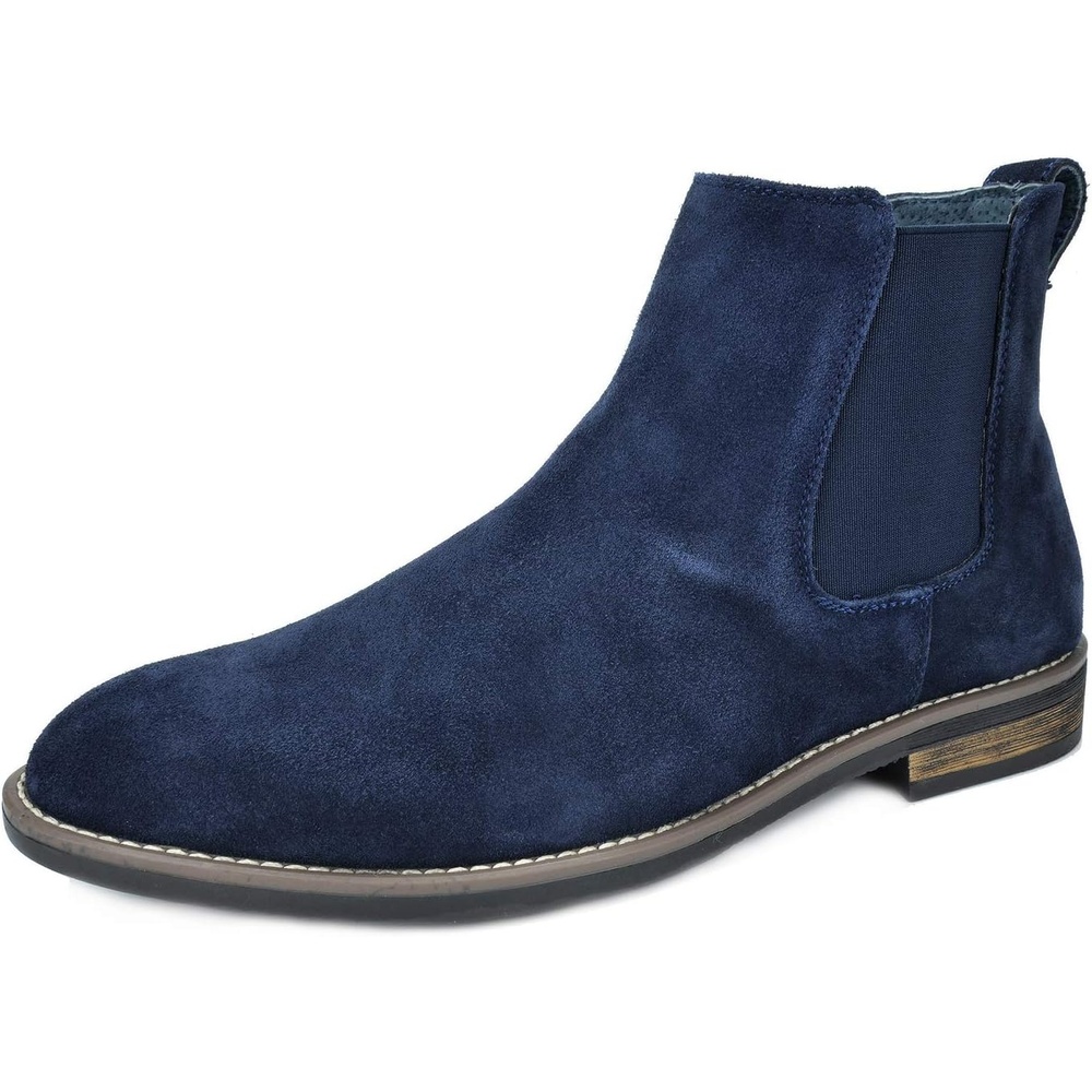 image:imageBruno Marc Mens Suede Leather Chelsea Ankle BootsNavy