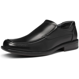 image:imageBruno Marc Mens Goldman02 Slip on Leather Lined Square Toe Dress Loafers Shoes for Casual Weekend Formal WorkBlack