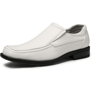 image:imageBruno Marc Mens Goldman02 Slip on Leather Lined Square Toe Dress Loafers Shoes for Casual Weekend Formal WorkWhite