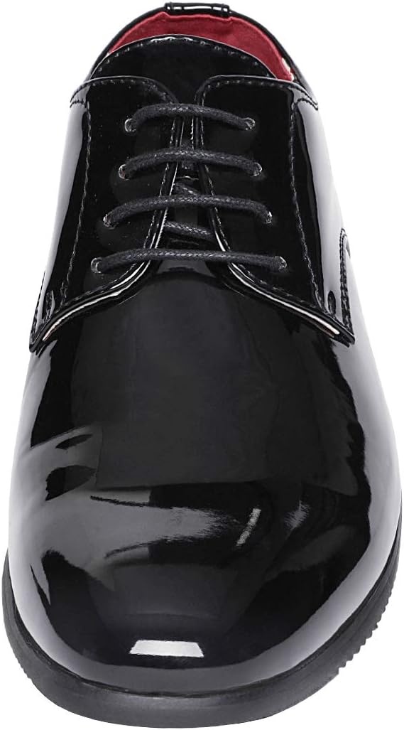 image:imageBruno Marc Mens Faux Patent Leather Tuxedo Dress Shoes Classic Laceup Formal OxfordBlack