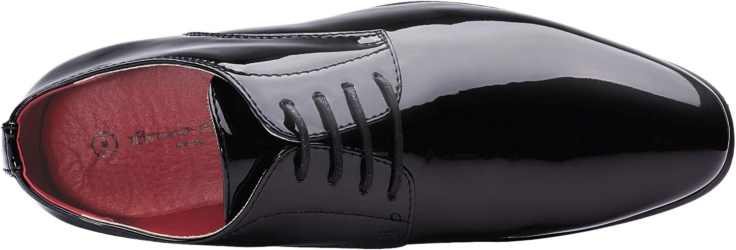 image:imageBruno Marc Mens Faux Patent Leather Tuxedo Dress Shoes Classic Laceup Formal OxfordBlack