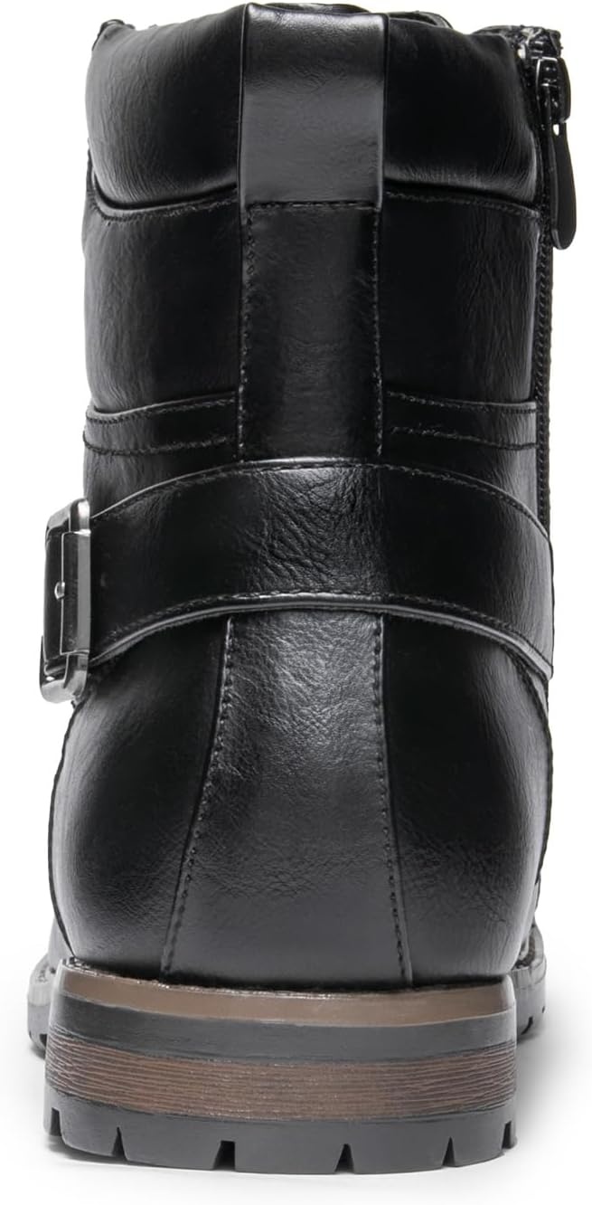 image:imageBruno Marc Mens Motorcycle Combat Boots Zipper Biker BootBlack