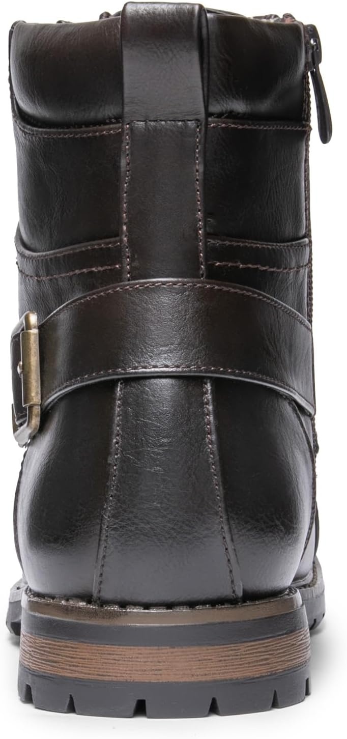 image:imageBruno Marc Mens Motorcycle Combat Boots Zipper Biker BootDark Brown3