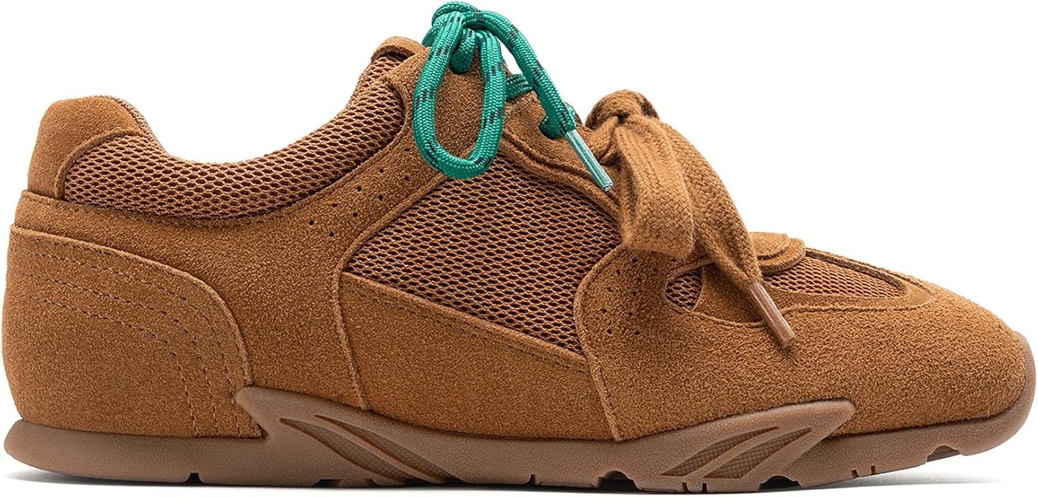 image:imageDREAM PAIRS Womens Retro Lace Up Sneakers AllDay Comfort Lightweight Non Slip Casual Fashion Walking Trainers ShoesBrown