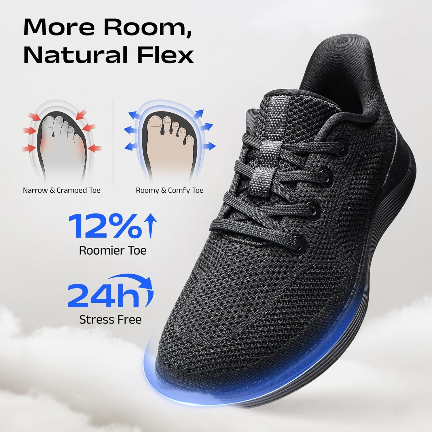 image:imageBruno Marc Mens Slip on Walking Shoes Lightweight Breathable Comfortable Casual SneakersAll Black