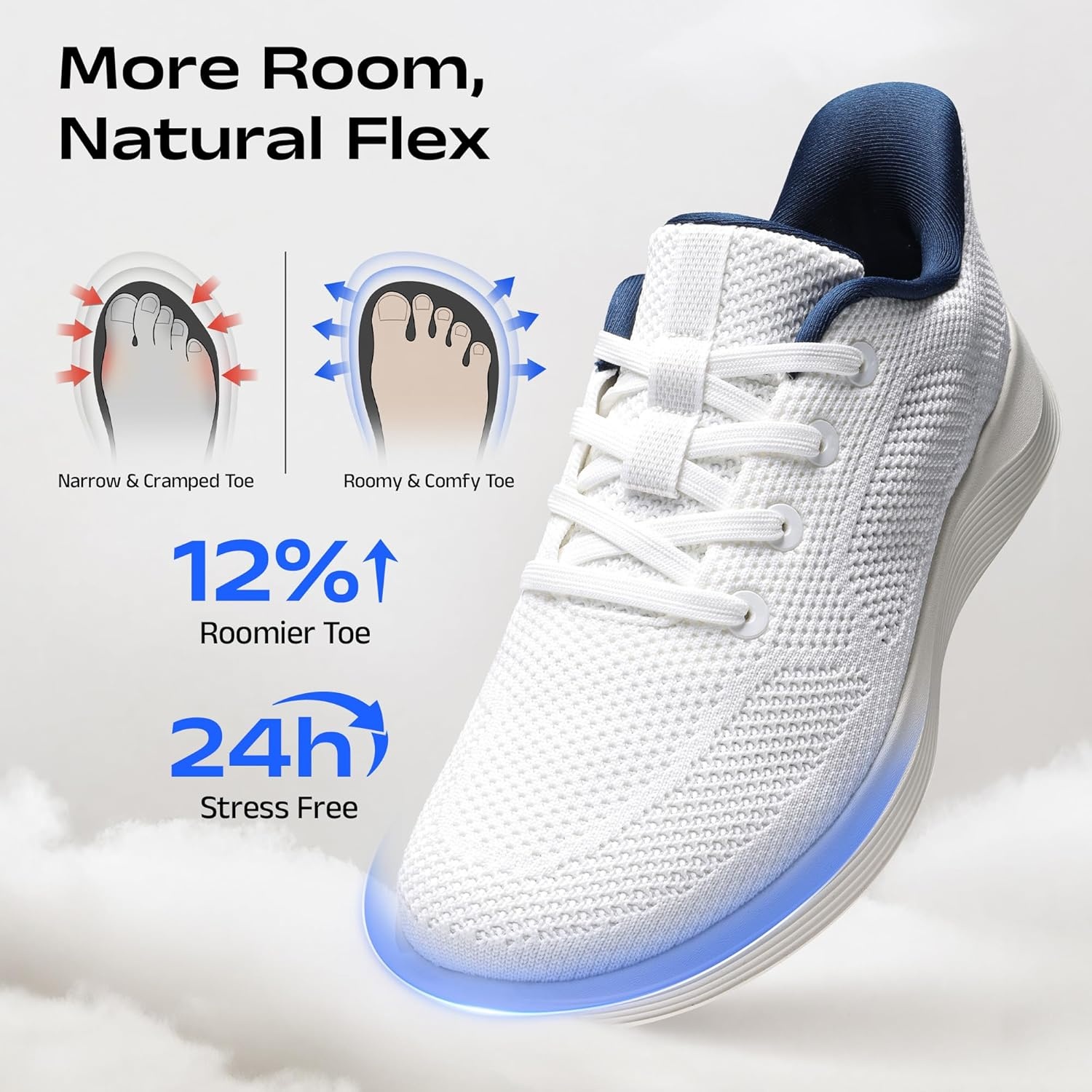 image:imageBruno Marc Mens Slip on Walking Shoes Lightweight Breathable Comfortable Casual SneakersWhite