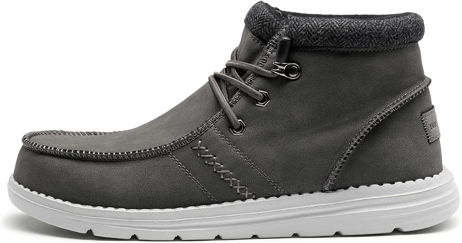 image:imageBruno Marc Mens Casual Slipon Shoes Warm Loafers for Men Winter BootsGrey