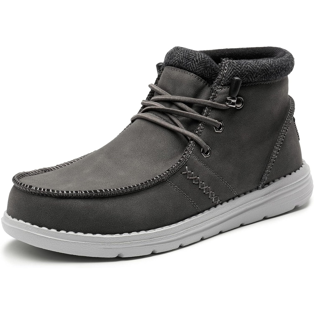 image:imageBruno Marc Mens Casual Slipon Shoes Warm Loafers for Men Winter BootsGrey